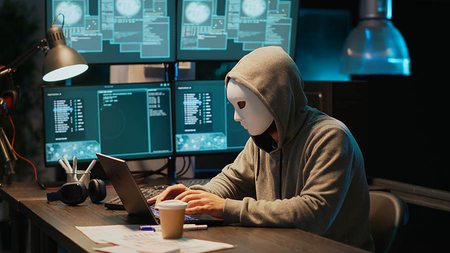 Ilustrasi hacker.