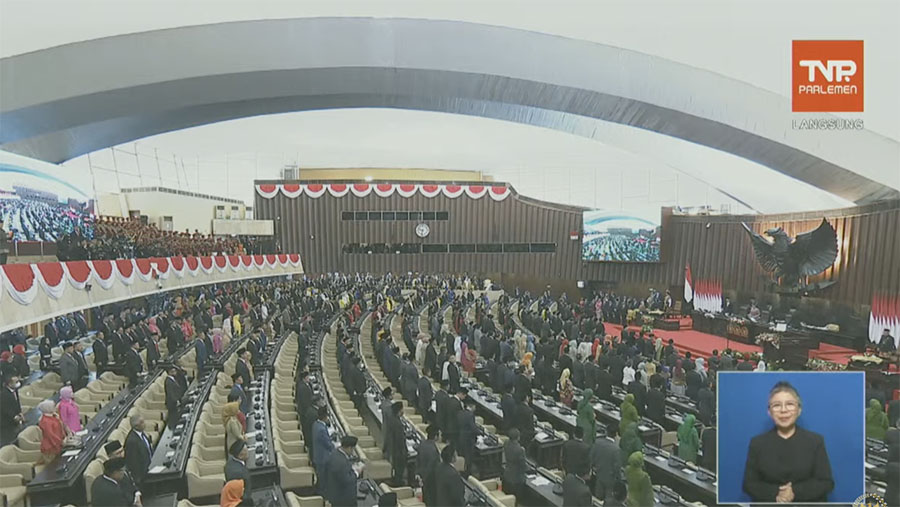 Sidang tahunan MPR. (Tangkapan Layar Youtube DPR)