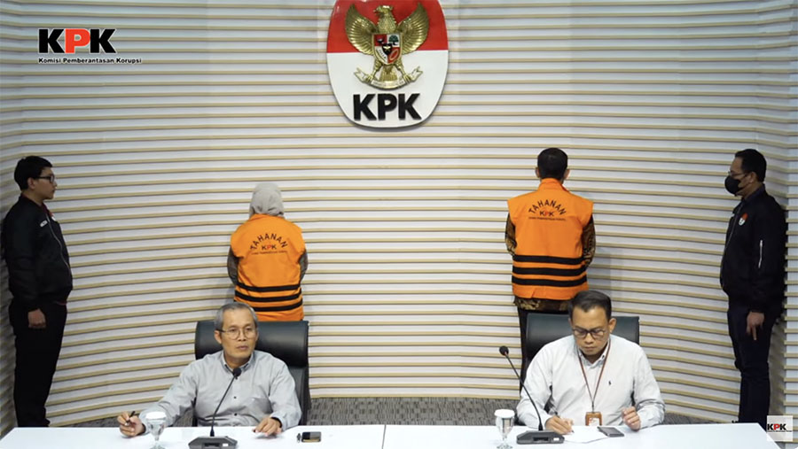 Konfrensi tindak pidana korupsi di Kementerian Ketenagakerjaan. (Tangkapan Layar Youtube KPK)