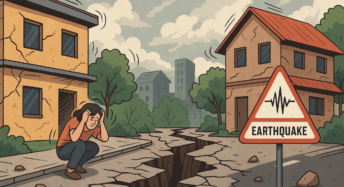 Ilustrasi gempa